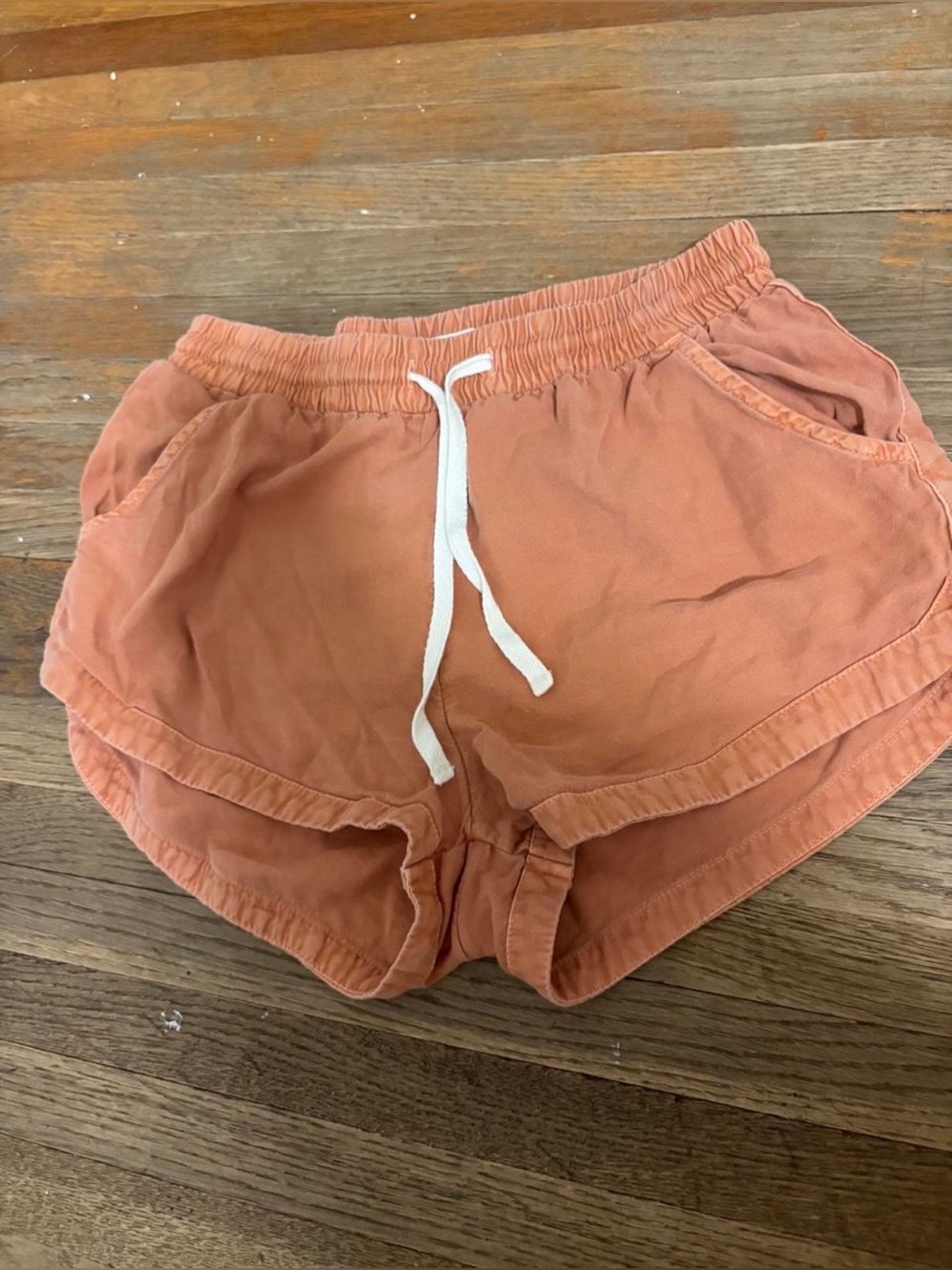 Billabong Women's Rust Orange Drawstring Athletic Shorts